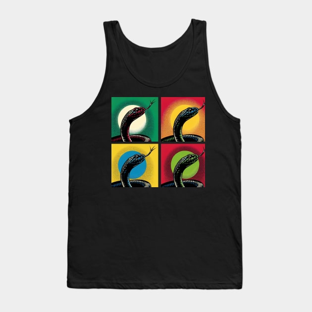 Black Mamba Pop Art - Cool Snake Tank Top by PawPopArt